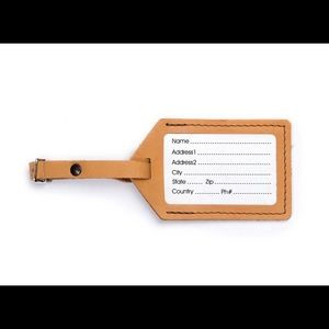 Rustico leather luggage tag